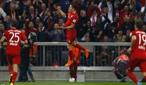 پیروزی بایرن بر ولفسبورگ با5 گل لواندوفسکی