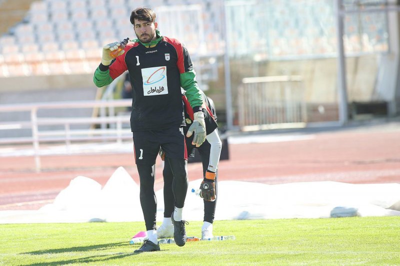 گلر تیم ملی در تمرین پرسپولیس