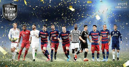 تیم منتخب سال 2015 از نگاه کاربران یوفا(عکس)