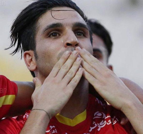 دبل انصاری با پیراهن سپاهان 