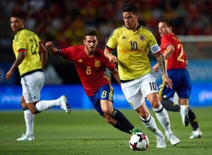 تساوی دیرهنگام اسپانیا مقابل کلمبیا