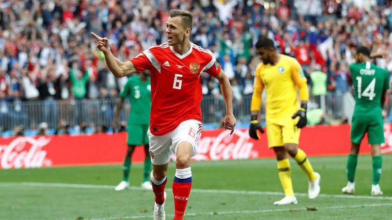 معرفی بهترین بازیکن روسیه- عربستان