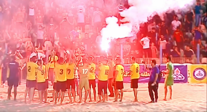 پارس جنوبی آماده جشن قهرمانی فوتبال ساحلی(عکس)