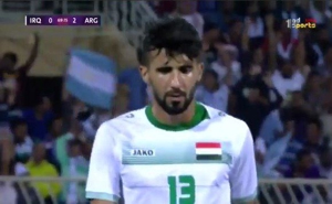 اشکهای بشار رسن در بازی عراق - آرژانتین