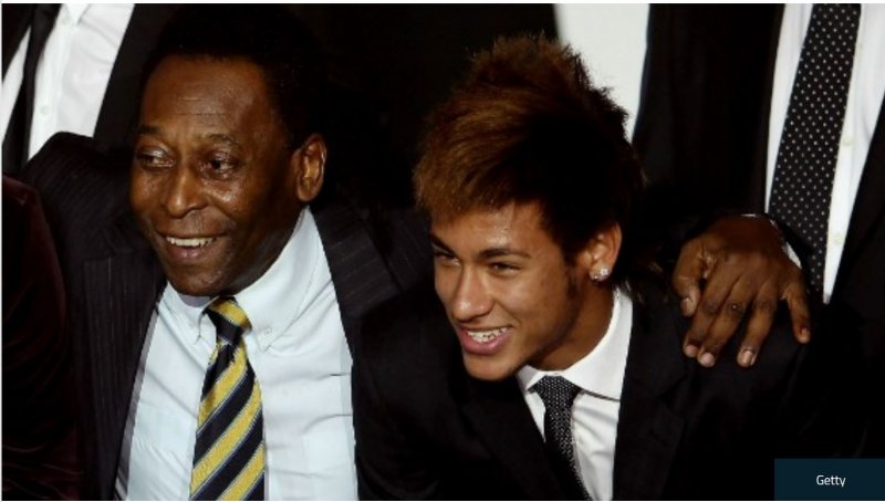 تبریک پله به نیمار برای رکورد شکنی