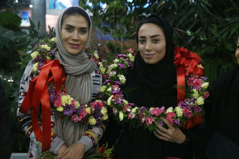 استقبال از داوران خانم ایرانی در فرودگاه امام