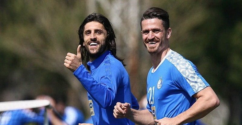 حضور کوتاه مدت وریا و همام در تمرین گروهی