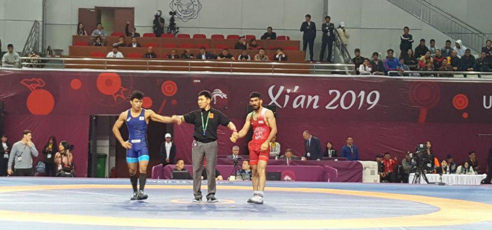 مهرداد مردانی در مسابقات کشتی فرنگی قهرمانی بزرگسالان آسیا در چین