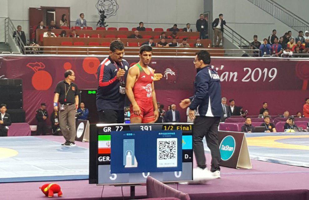 محمدرضا گرایی در مسابقات کشتی فرنگی قهرمانی بزرگسالان آسیا در چین