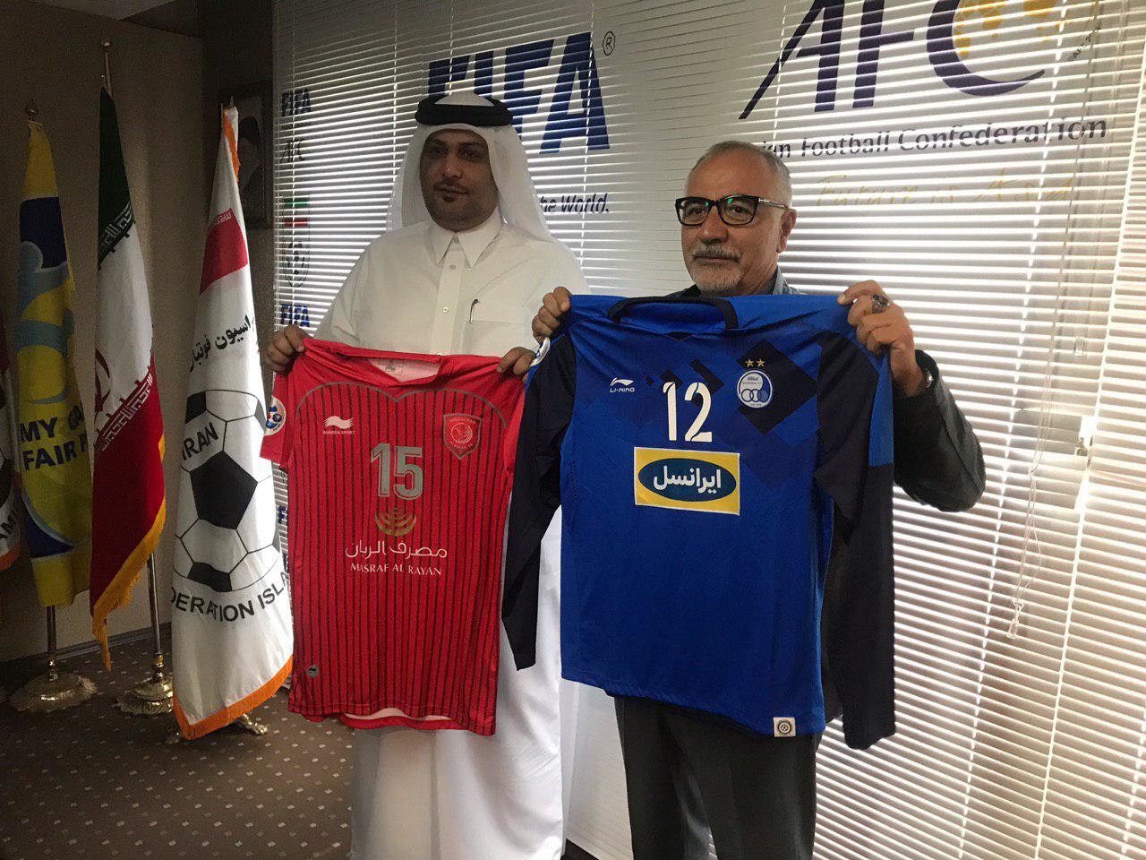 رنگ پیراهن استقلال برابر الدحیل در قهرمانی آسیا