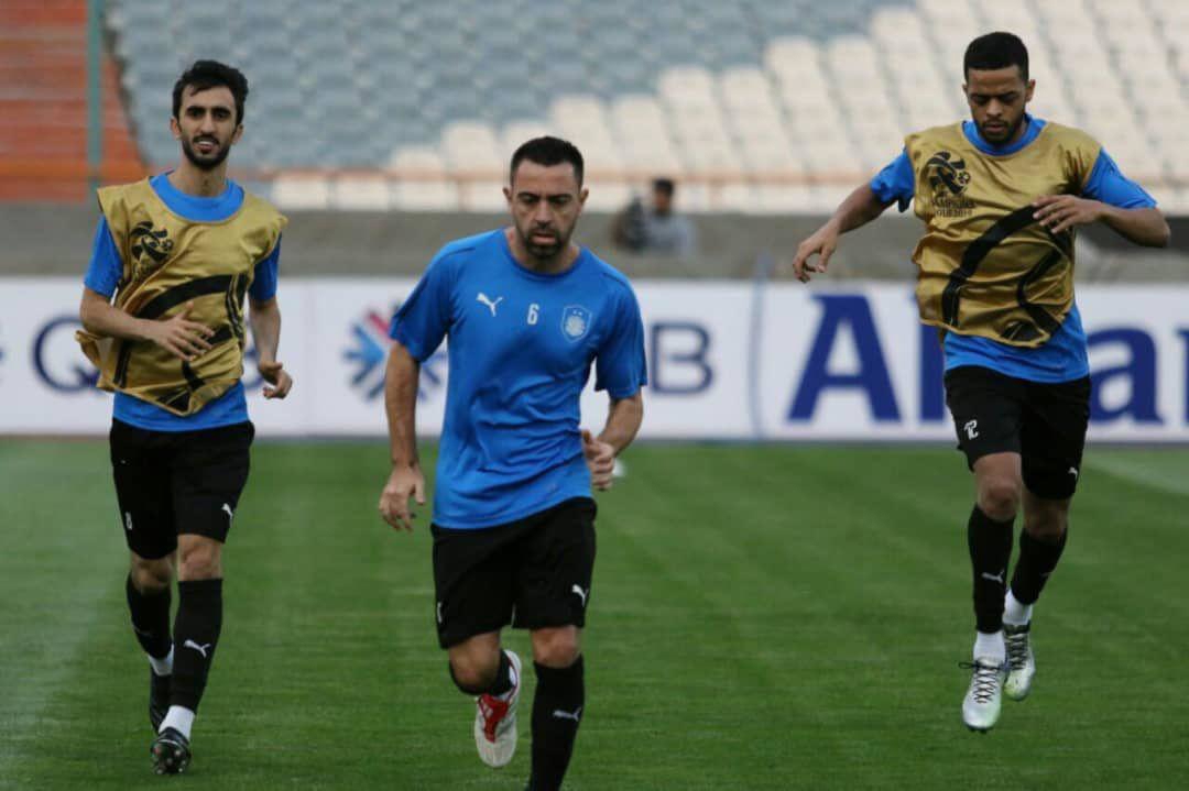 تمرین ژاوی برای بازی با پرسپولیس