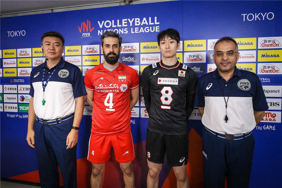 سعید معروف در بازی والیبال ایران و ژاپن