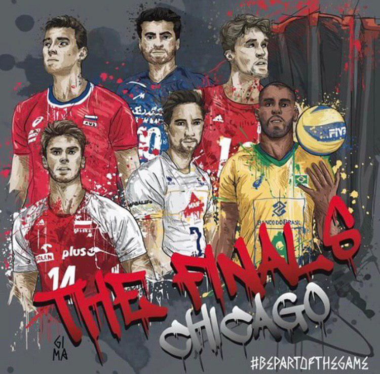 امیر غفور روی پوستر FIVB برای فینال VNL