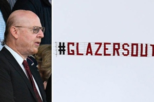 پلاکارد اعتراضی هواداران یونایتد: گلیزرها بروند(عکس)