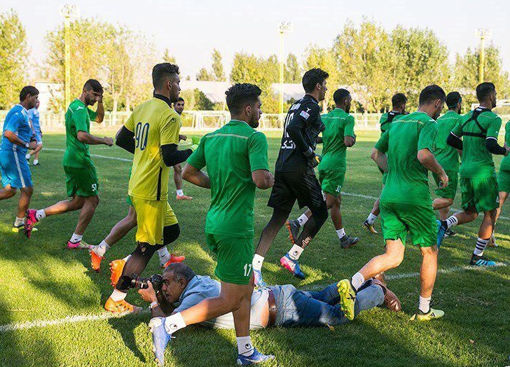 تمرین نصفه و نیمه دو بازیکن استقلال