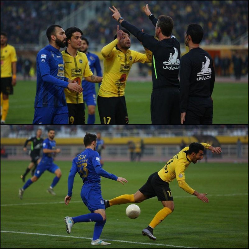 سپاهانی ها هم پنالتی طلبکار شدند؟(عکس)