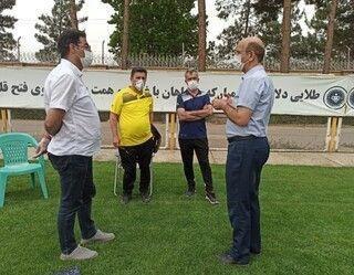 رئیس هیات پزشکی  اصفهان در تمرین سپاهان