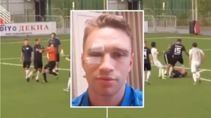 مشت و لگد کاپیتان سابق روسیه بر سر داور (عکس)