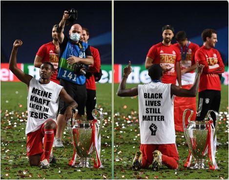 نمایش سیاسی- مذهبی آلابا در فینال اروپا