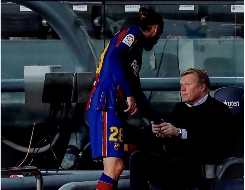 عصبانیت کومان از مینگسا؛ اینقدر نرو جلو! (عکس)