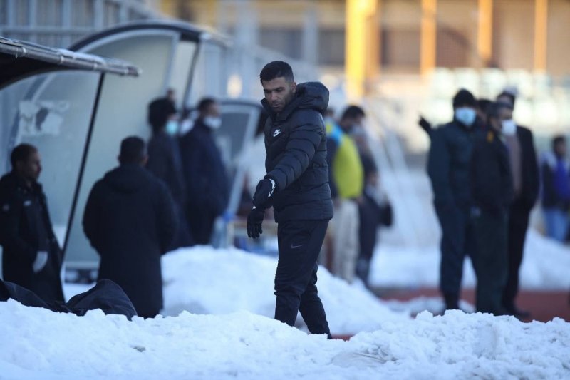 پایان نیم فصل برای سایپا و روانخواه در برف سنگین (عکس)