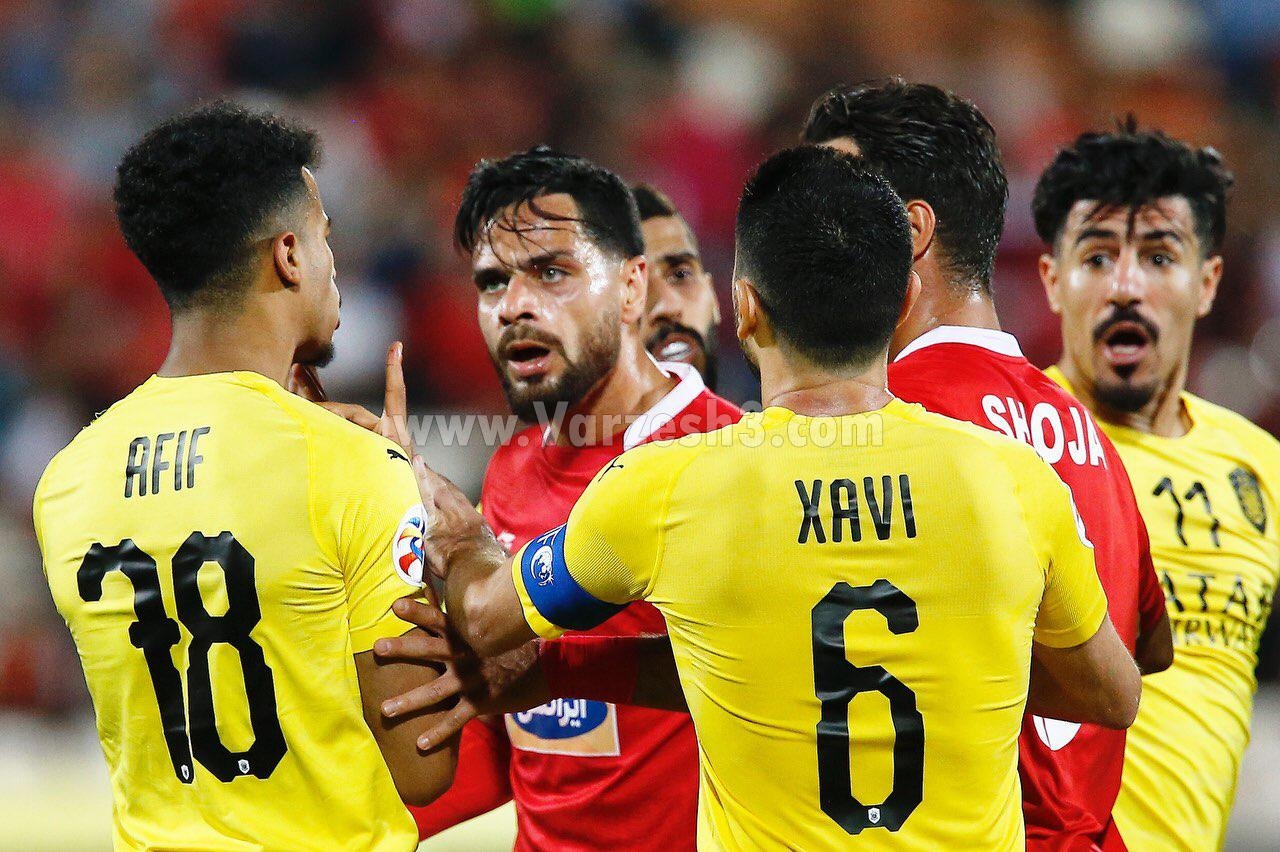درگیری بازیکنان پرسپولیس با بازیکنان السد در قهرمانان آسیا