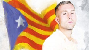 اودینزه و تبریک روز کاتالونیا به دلوفئو با پرچم جنجالی