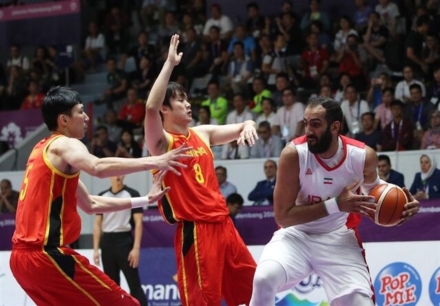 لیست تیم ملی بسکتبال چین برای بازی با ایران