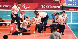 مسابقات جهانی والیبال نشسته؛/ پیروزی بی‌دردسر شاگردان رضایی مقابل قزاقستان