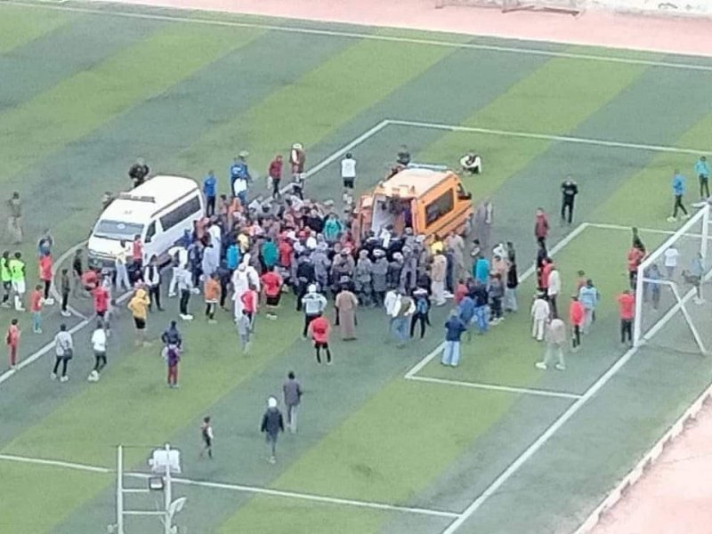 مرگ یک فوتبالیست مصری در زمین مسابقه