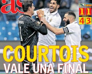 بازتاب پیروزی رئال مادرید: کورتوا بلیت فینال بود