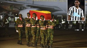ورود پیکر آتسو به غنا با گارد احترام نظامی (عکس)