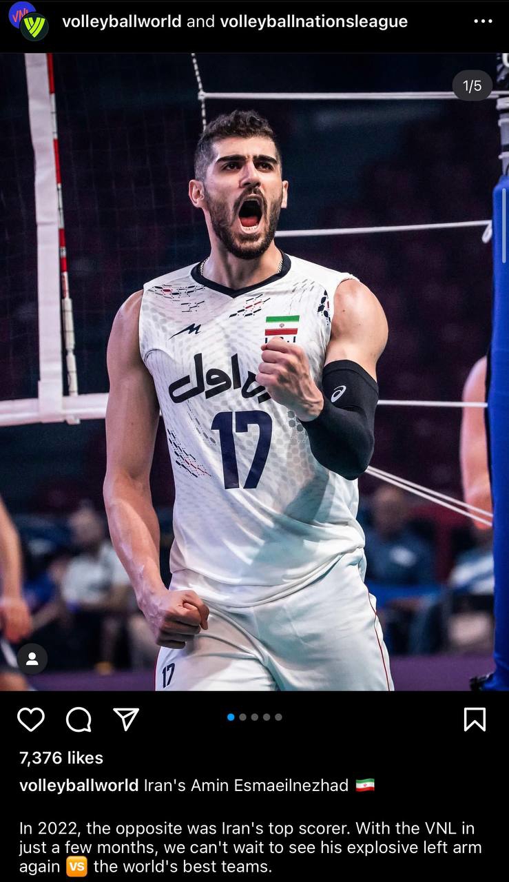 بی صبرانه منتظر ضربه های انفجاری‌ات هستیم؛/ دلتنگی خاص FIVB برای امین اسماعیل‌نژاد (عکس) 2