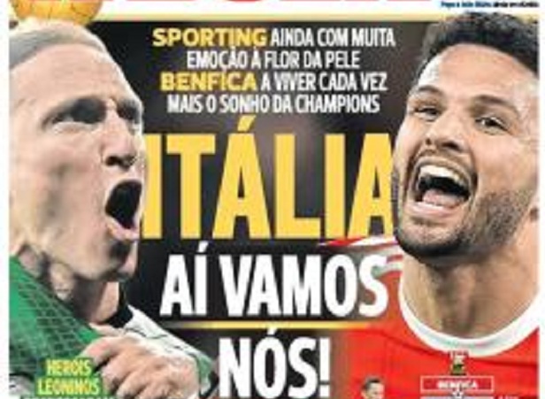 پرتغال پشت بنفیکا و اسپورتینگ: ایتالیا، ما داریم می‌آییم!