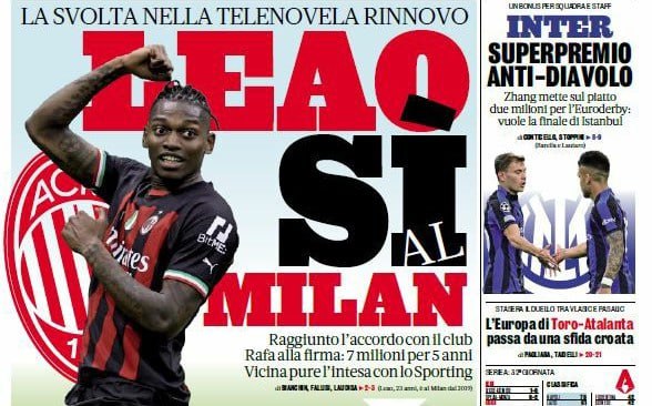 روزنامه‌های ایتالیا: پاسخ مثبت لیائو به میلان
