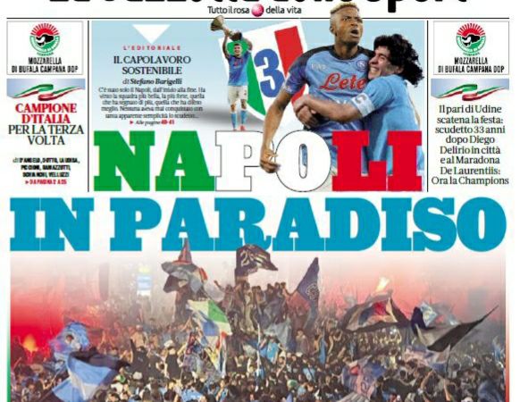روزنامه‌های ایتالیا: مقابل ناپولی تعظیم کنید