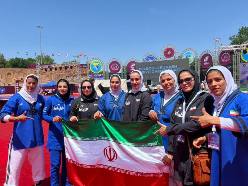 تیم کشتی آلیش بانوان ایران در بخش آزاد قهرمان شد