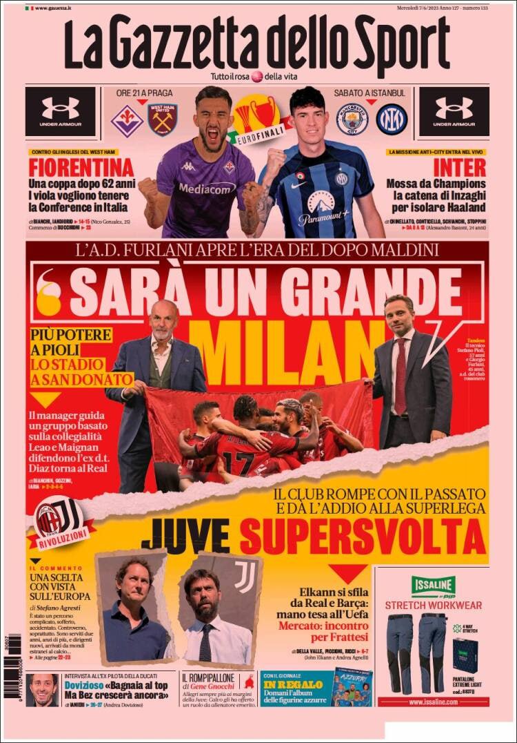 روزنامه‌های ایتالیا: از تهدید یوفا برای یووه تا رویای جام 2