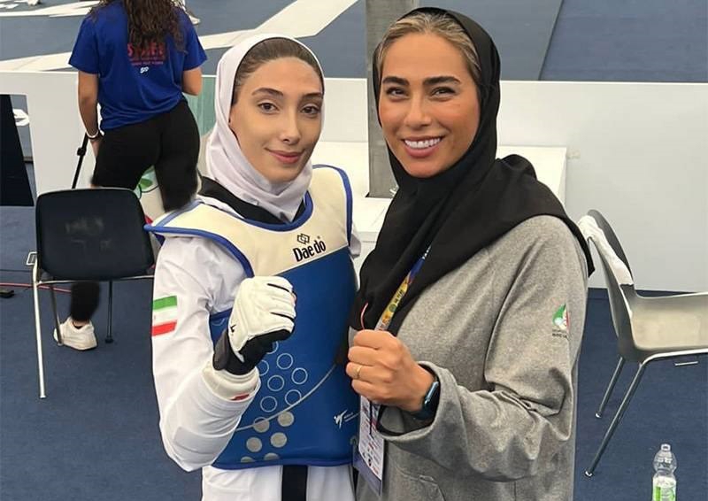 برنز گرندپرى رم بر گردن دختر سبك وزن تكواندوى ايران