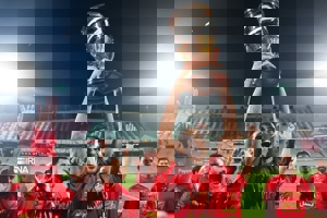 فریاد گلزن پرسپولیس در شب قهرمانی (عکس)