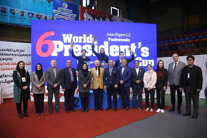 دختران پاراتکواندوی ایران روی سکوی قهرمانی