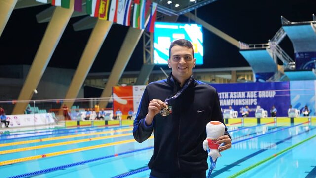 اولین طلای ایران در شنای قهرمانی آسیا