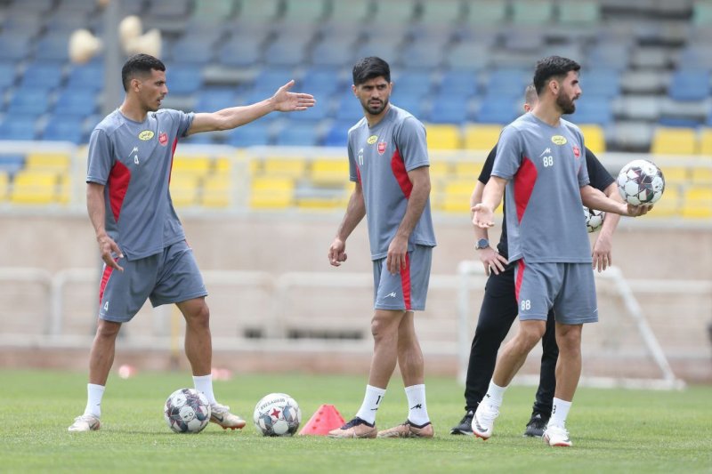 تمرین پرسپولیس بدون مصدوم برای بازی نساجی