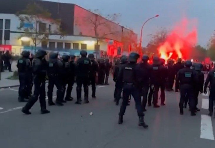 درگیری فرانسوی‌ها با پلیس پس از حذف پی‌اس‌جی