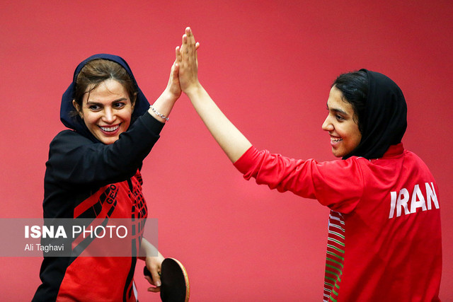 پیروزی دختران پینگپنگباز ایران در انتخابی المپیک