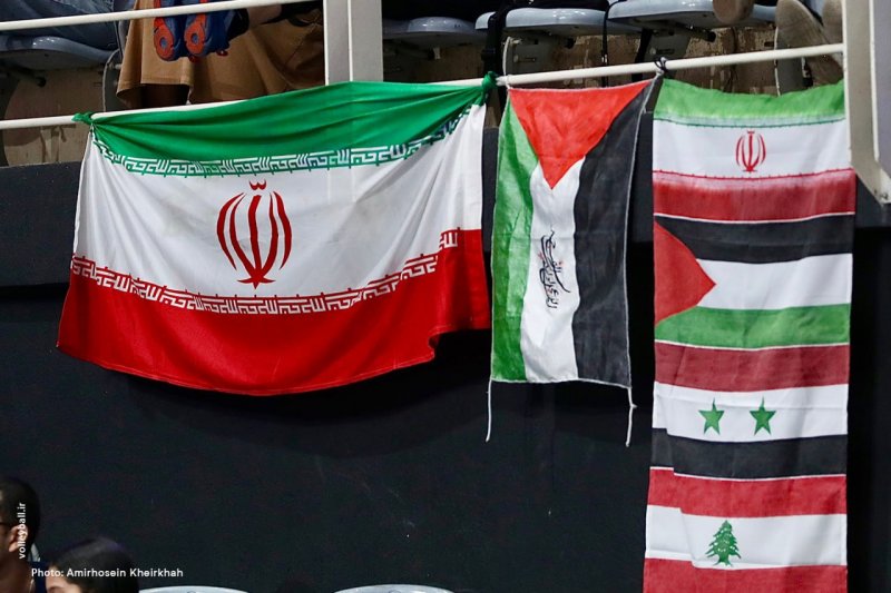 والیبالیها هم به حمایت فلسطین آمدند