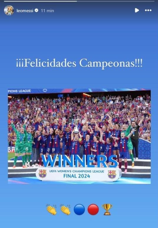 لیونل مسی هم به بارسلونا تبریک گفت (عکس) 2