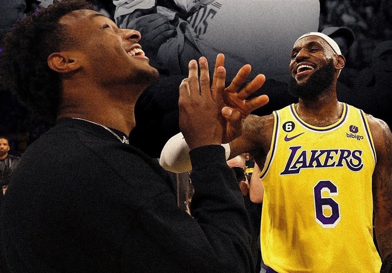 لیگ NBA| پادشاه و پسرش همتیمی شدند