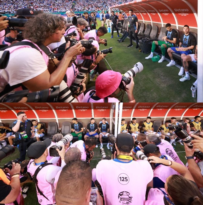 هجوم عکاسان به نیمکت آرژانتین / مسی نیمکت آرژانتین را به هم ریخت (عکس) 2