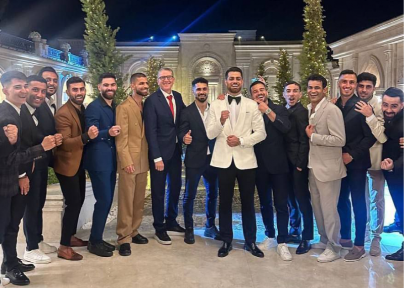 عکس تیمی پرسپولیسیها در عروسی مرتضی